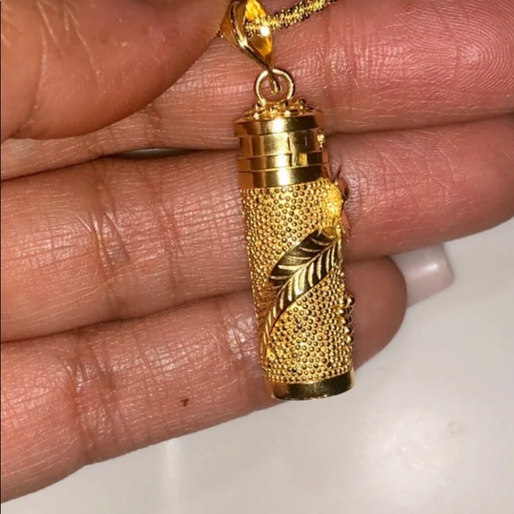 14k Gold Vermeil Urn Jewelry - Cremation Jewelry - Urn Necklace for Human Ashes - Picture 5 of 6